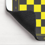 Gele en zwarte kauwtafel muismat (Hoek)