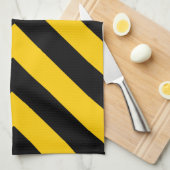 Gele en zwarte kazen theedoek (Quarter Fold)