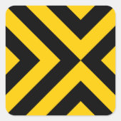 Gele en zwarte kazen vierkante sticker (Voorkant)