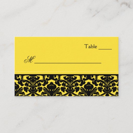 Gele en zwarte kleppen plaatskaartje (Voorkant)