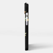 Gele en zwarte namen van oma kleinkinderen iPhone hoesje (Linkerkant)