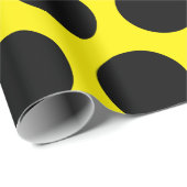 Gele en zwarte poka Dot Cadeaupapier (Rol Hoek)