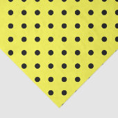 Gele en zwarte pokadots tissuepapier (Detail)