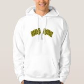Gele en zwarte racevlaggen hoodie (Voorkant)