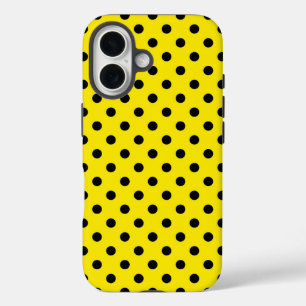 Gele en zwarte stippen iPhone 16 hoesje