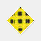 Gele en zwarte stippen servet (Hoek)