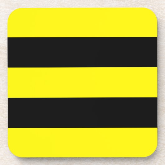 Gele en zwarte strepen bier onderzetter (Voorkant)