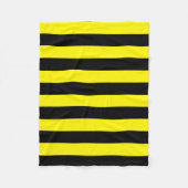 Gele en zwarte strepen fleece deken (Voorkant)