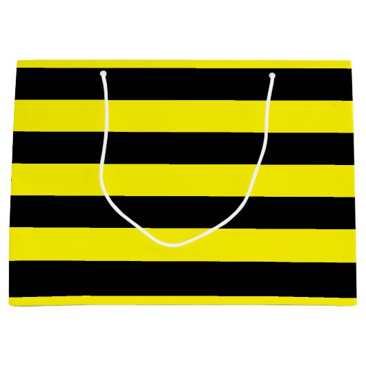 Gele en zwarte strepen groot cadeauzakje (Voorkant)