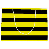 Gele en zwarte strepen groot cadeauzakje (Achterkant)