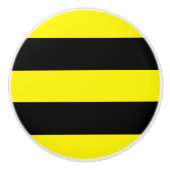 Gele en zwarte strepen keramische knop (Voorkant)