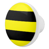 Gele en zwarte strepen keramische knop (Rechts)