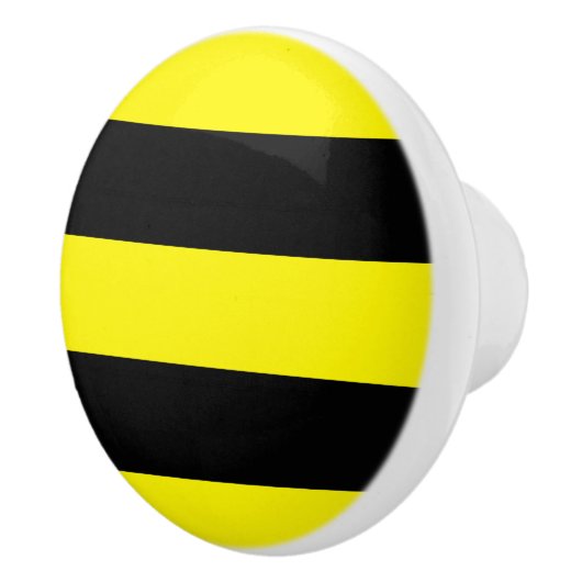 Gele en zwarte strepen keramische knop (Rechts)