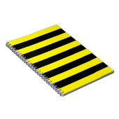 Gele en zwarte strepen notitieboek (Rechterzijde)