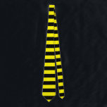 Gele en zwarte strepen stropdas<br><div class="desc">Geel en zwart horizontaal streeppatroon</div>