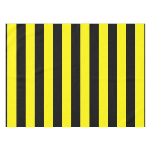 Gele en zwarte strepen tafelkleed (Voorkant (Horizontaal))