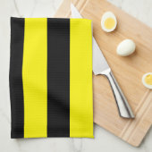 Gele en zwarte strepen theedoek (Quarter Fold)