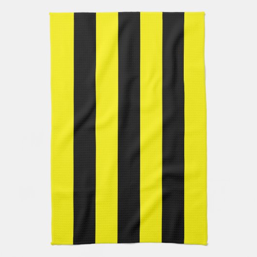 Gele en zwarte strepen theedoek (Verticaal)