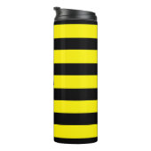 gele en zwarte strepen thermosbeker (Geroteerd rechts)