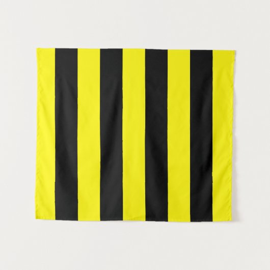 Gele en zwarte strepen wandkleed (Voorkant (horizontaal))