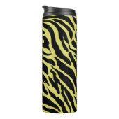 Gele en zwarte vingerafdrukken thermosbeker (Geroteerd rechts)