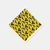 Gele en zwarte vleermuizen Halloween Party Servet (Hoek)