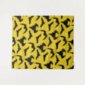 Gele en zwarte vleermuizen Halloween Party Wandkleed (Voorkant (horizontaal))