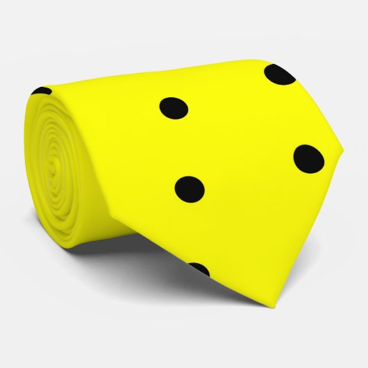 Gele en zwarte vlekjes stropdas (Opgerold)