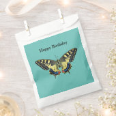 Gele en zwarte vlinder bedankzakje (Geknipt)