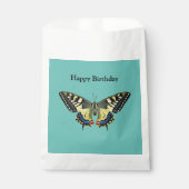 Gele en zwarte vlinder bedankzakje (Voorkant)