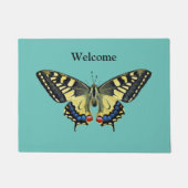 Gele en zwarte vlinder deurmat (Voorkant)