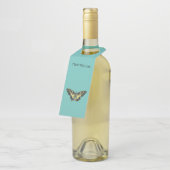 Gele en zwarte vlinder flessenhanger (Schuin)