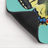 Gele en zwarte vlinder muismat (Hoek)