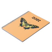 Gele en zwarte vlinder notitieboek (Linkerzijde)