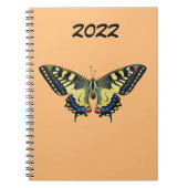 Gele en zwarte vlinder notitieboek (Voorkant)