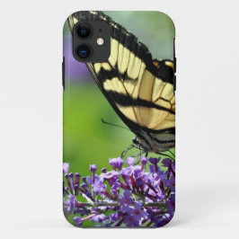 Gele en zwarte vlinder op lavendel Case-Mate iPhone case