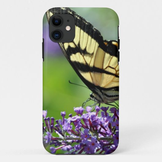 Gele en zwarte vlinder op lavendel Case-Mate iPhone case (Achterkant)