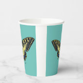 Gele en zwarte vlinder papieren bekers (Links)
