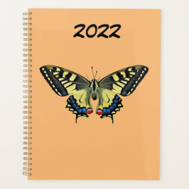 Gele en zwarte vlinder planner