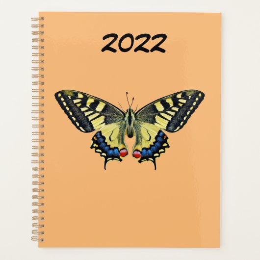 Gele en zwarte vlinder planner (Voorkant)