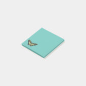 Gele en zwarte vlinder post-it® notes (Schuin)