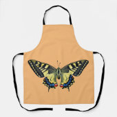 Gele en zwarte vlinder schort (Voorkant)