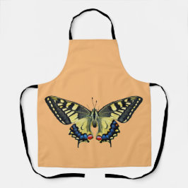Gele en zwarte vlinder schort