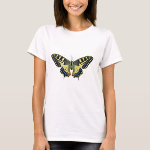 Gele en zwarte vlinder    t-shirt