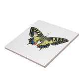 Gele en zwarte vlinder tegeltje (Zijkant)