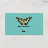 Gele en zwarte vlinder visitekaartje (Voorkant)