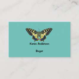 Gele en zwarte vlinder visitekaartje