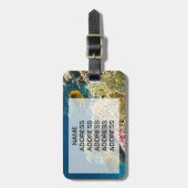 Gele en zwarte vlindervis bagagelabel (Voorkant verticaal)