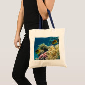 Gele en zwarte vlindervis tote bag (Voorkant (product))