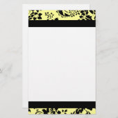 Gele en zwarte vocht briefpapier (Voorkant / Achterkant)